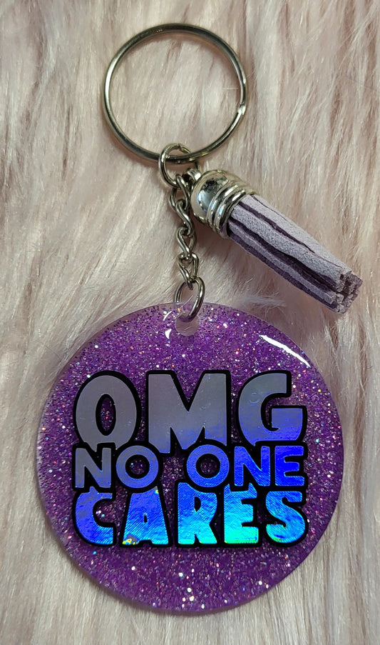 2" ROUND - PURPLE - OMG NO ONE CARES