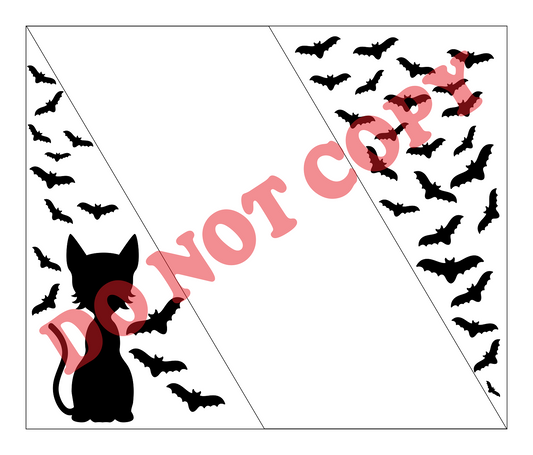 BATTY CAT SWIRL TUMBLER TEMPLATE