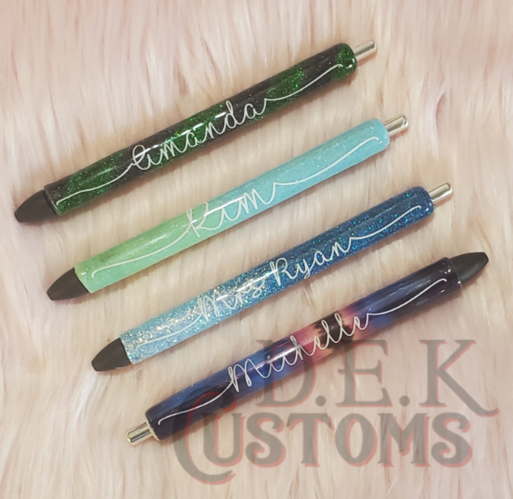Personalized Glitter Ballpoint Pen Custom Bling Printed Pens with