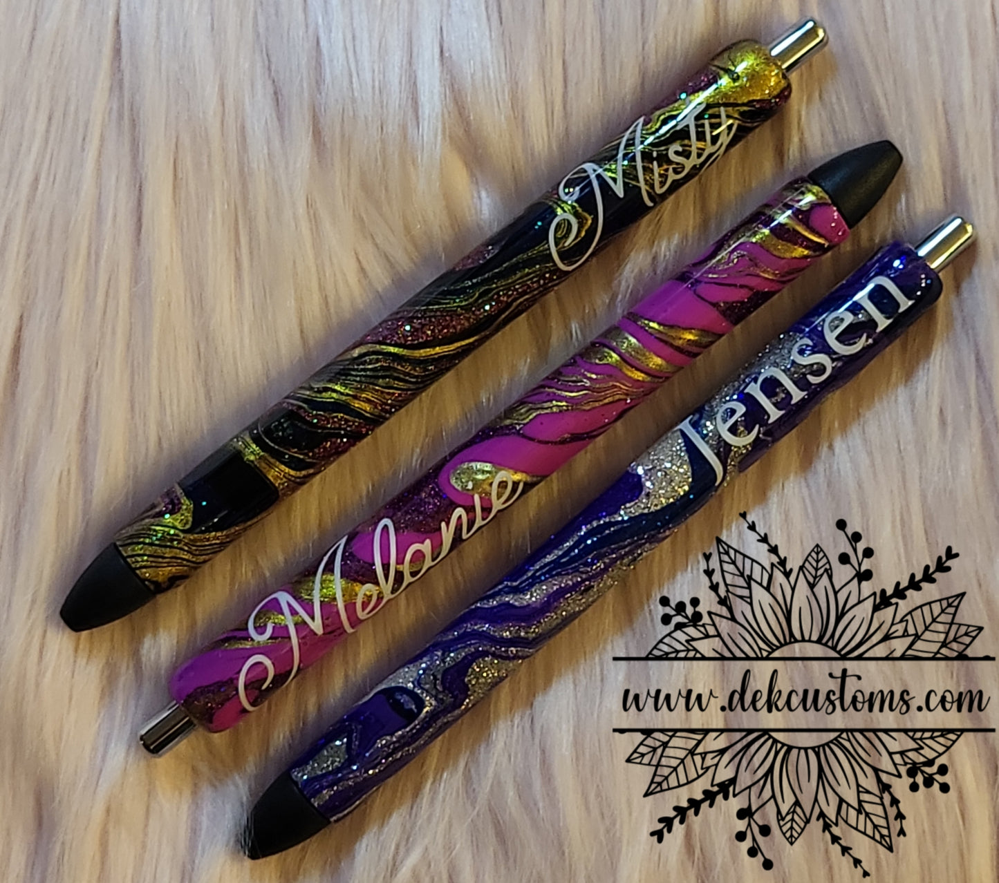 Hydro-Dipped Glitter Pens – DEK Customs
